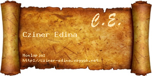Cziner Edina névjegykártya